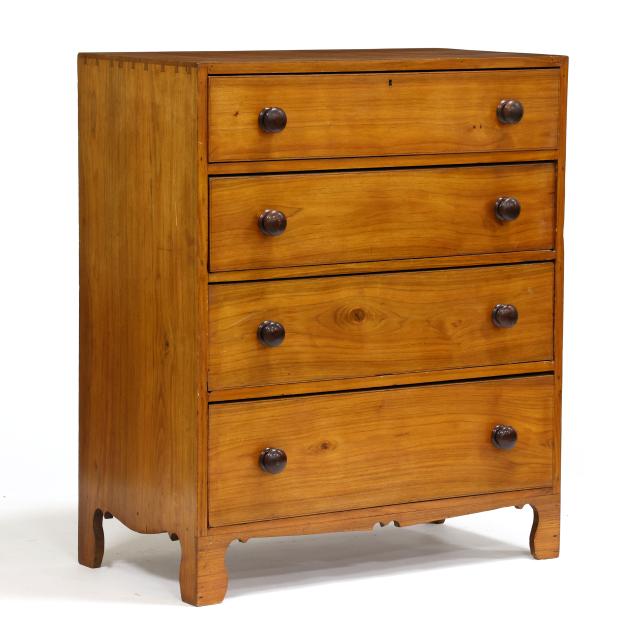 southern-walnut-chippendale-chest-of-drawers