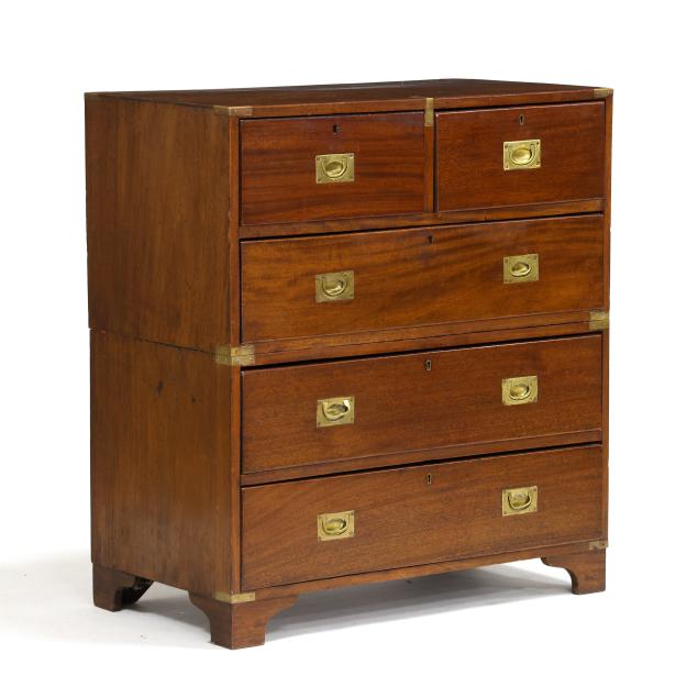 antique-english-mahogany-campaign-chest
