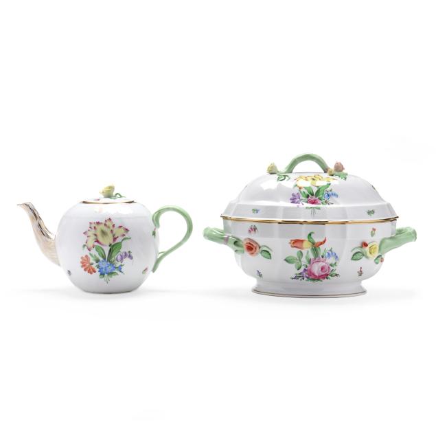 two-herend-i-printemps-i-porcelain-dishes