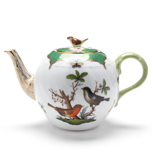 a-herend-i-rothschild-bird-i-green-scale-border-teapot