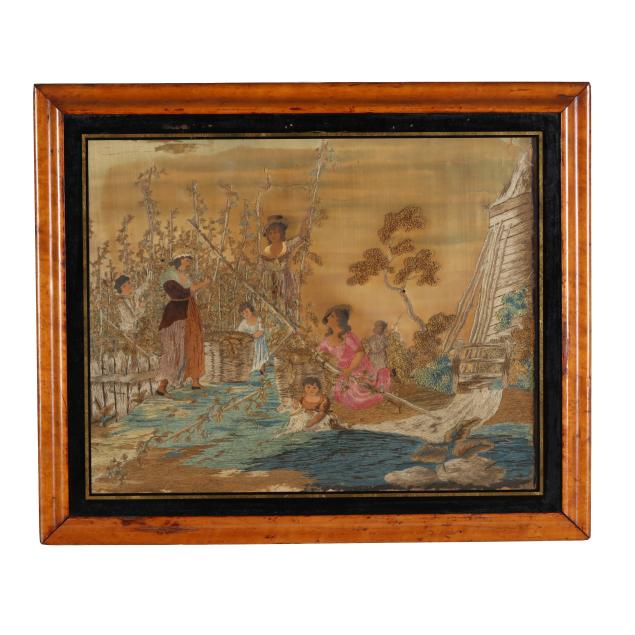 antique-needlework-painting-of-harvest