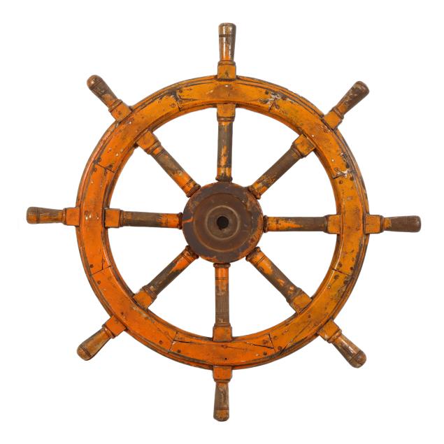 vintage-painted-ship-s-wheel