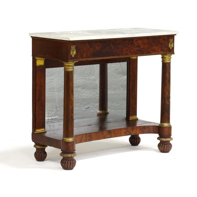 new-england-classical-marble-top-mahogany-pier-table