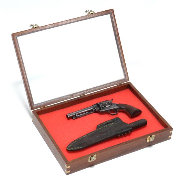 first-generation-colt-single-action-army-45-cal-u-s-army-artillery-conversion-revolver-and-knife-in-display-case