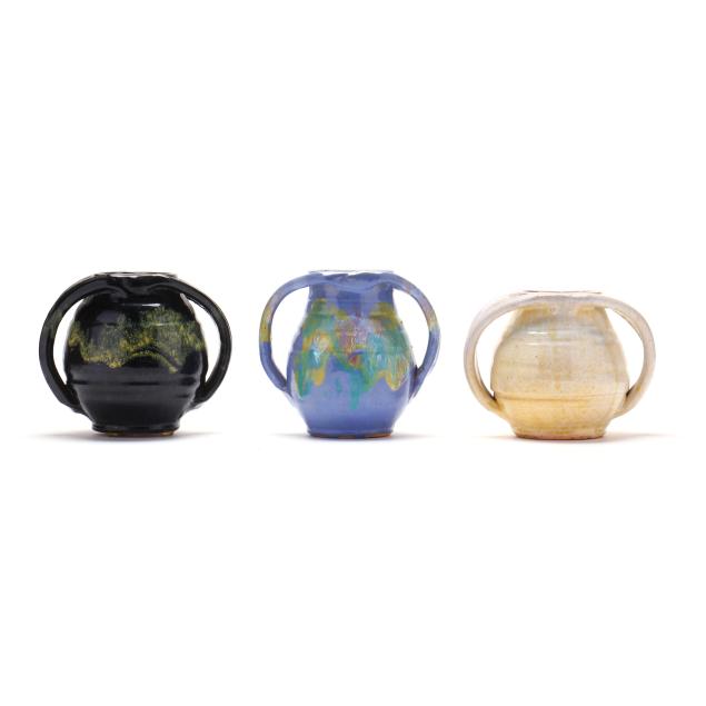 a-r-cole-rainbow-pottery-nc-1926-1941-three-apothecary-jars