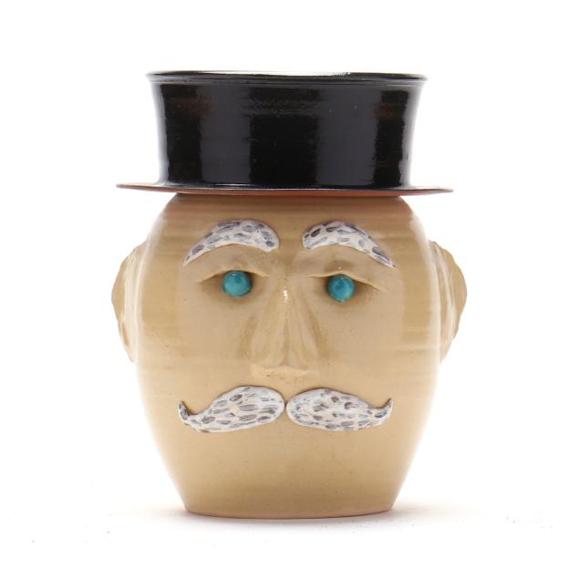 blackmon-pottery-seagrove-nc-mr-monopoly-pottery-jug