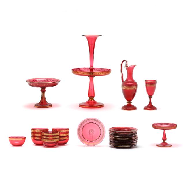 29-pieces-of-classical-revival-ruby-glass