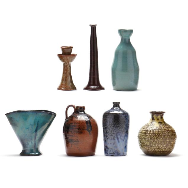 teague-family-pottery-moore-county-nc-seven-vessels