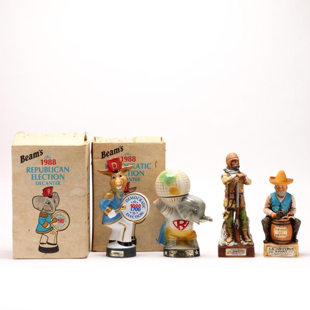 kentucky-straight-bourbon-whiskey-in-various-decanters