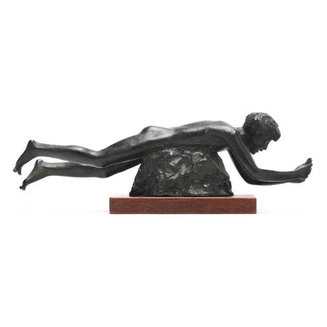biagio-poidomani-poidimani-italian-1910-2001-youth-grasping-fish