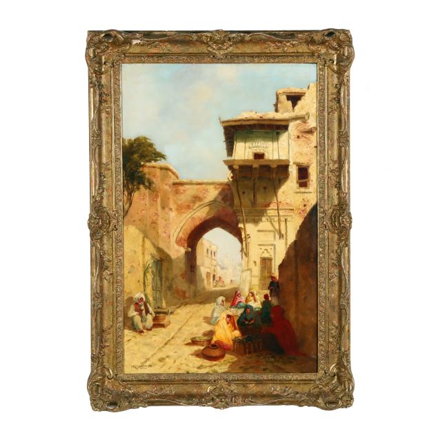 franz-richard-unterberger-austrian-1838-1902-i-cairo-gate-street-market-i