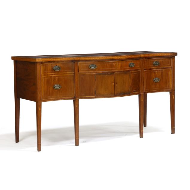 antique-federal-inlaid-mahogany-serpentine-sideboard