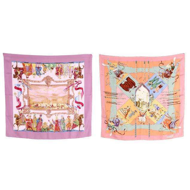 two-silk-scarves-hermes