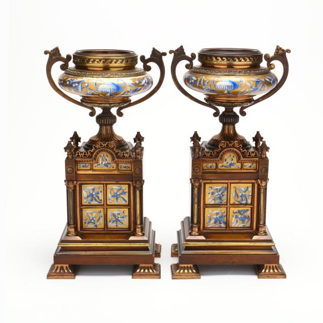 a-pair-of-bronze-and-porcelain-garniture-mantel-urns