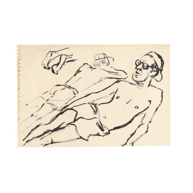 claude-howell-nc-1915-1997-two-men-on-the-beach