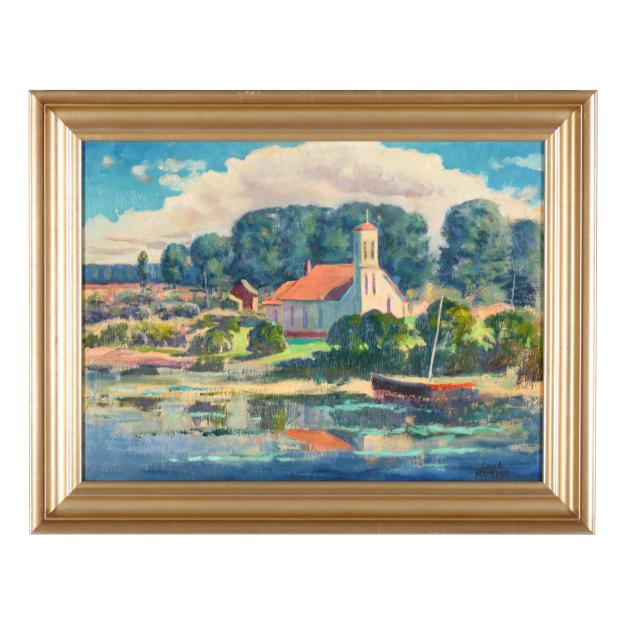 leon-a-makielski-american-1885-1974-i-chapel-by-the-lake-i