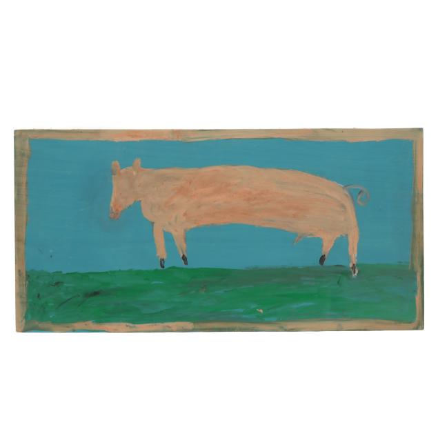 jimmie-lee-sudduth-american-1910-2007-pig-in-a-landscape