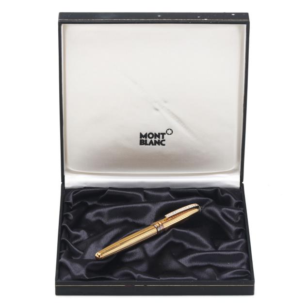 vintage-montblanc-i-meisterstuck-i-vermeil-fountain-pen-with-diamond-clip