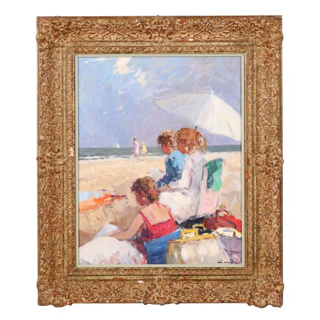 niek-van-der-plas-dutch-b-1954-a-day-at-the-beach