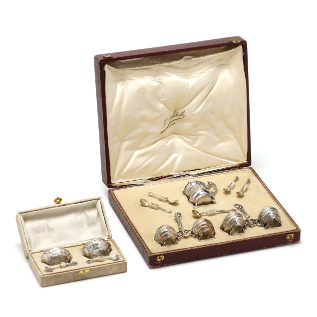 two-cased-french-silver-salt-and-condiment-serving-sets