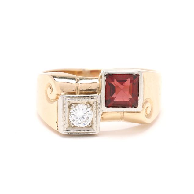 gent-s-bi-color-gold-garnet-and-diamond-ring