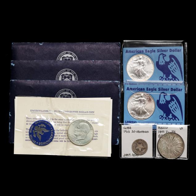 group-of-seven-silver-coins