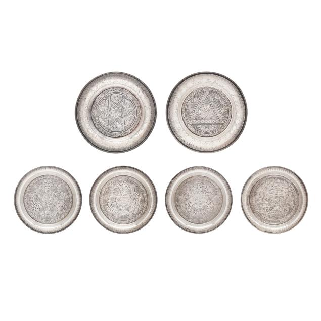 six-egyptian-900-silver-ashtrays