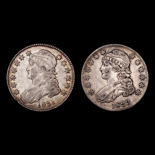 1831-and-1833-capped-bust-half-dollars