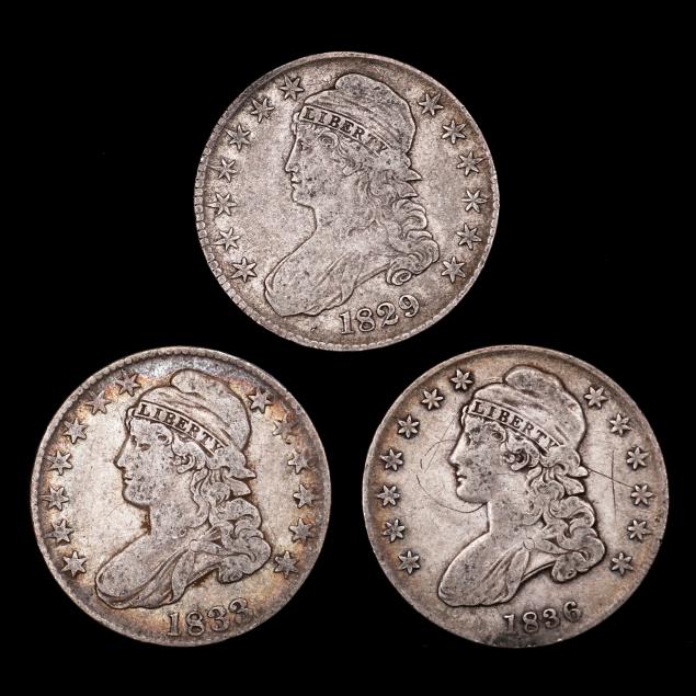 three-capped-bust-half-dollars
