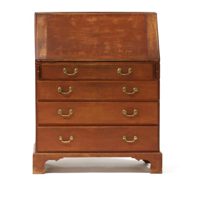 new-england-chippendale-red-wash-maple-slant-front-desk