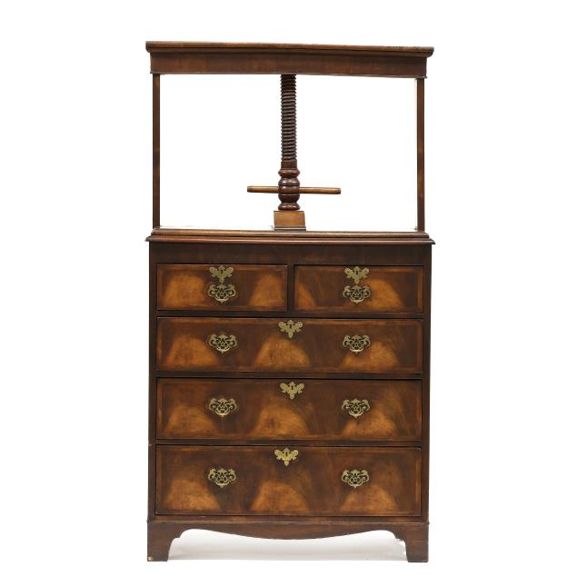 george-iii-mahogany-linen-book-press-chest-of-drawers