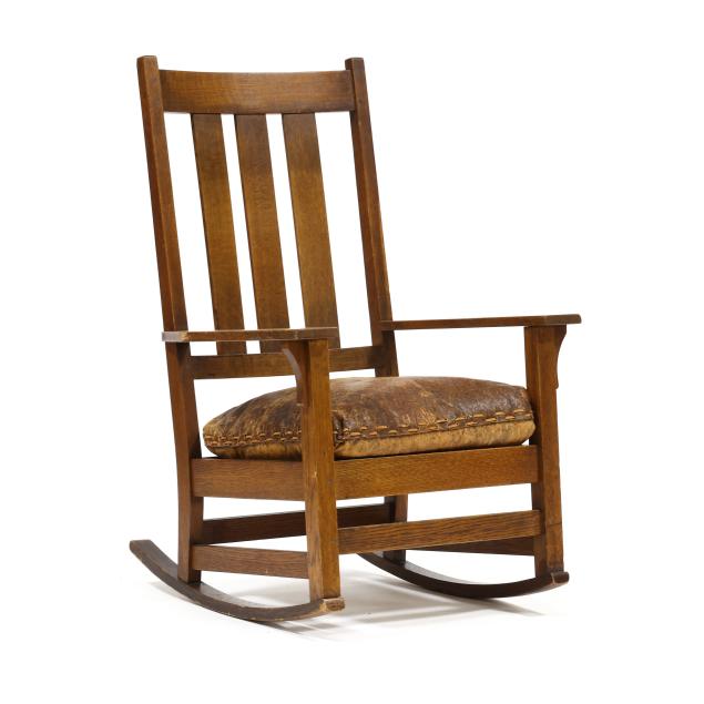 gustav-stickley-american-1858-1942-mission-oak-rocking-chair