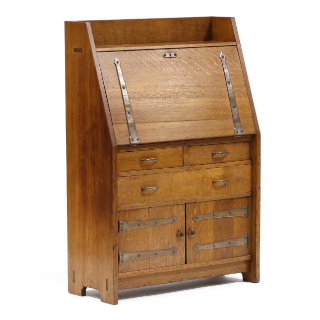 gustav-stickley-american-1858-1942-mission-oak-fall-front-desk