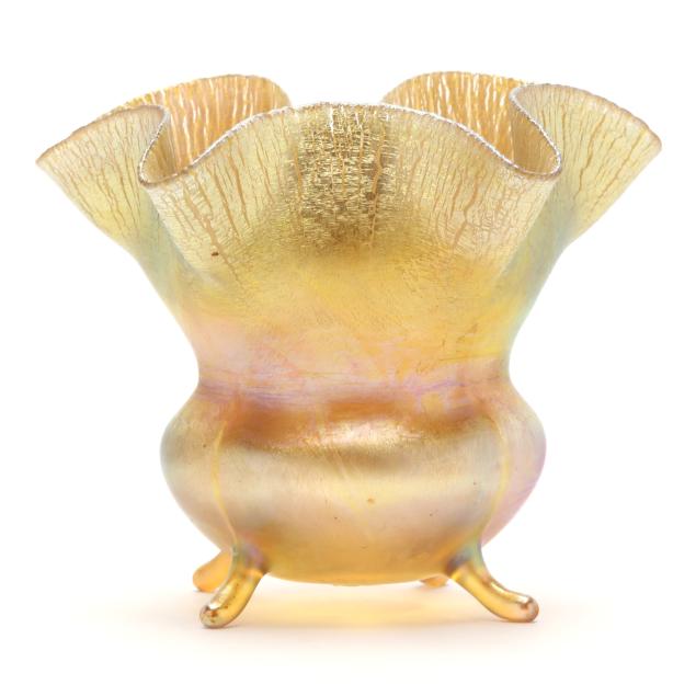 l-c-tiffany-favrile-glass-footed-cabinet-vase
