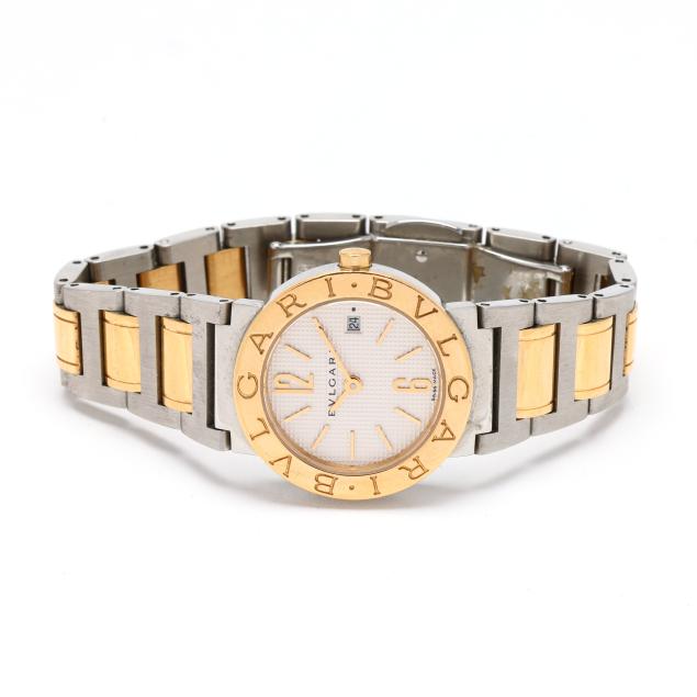 lady-s-stainless-steel-and-gold-watch-bulgari