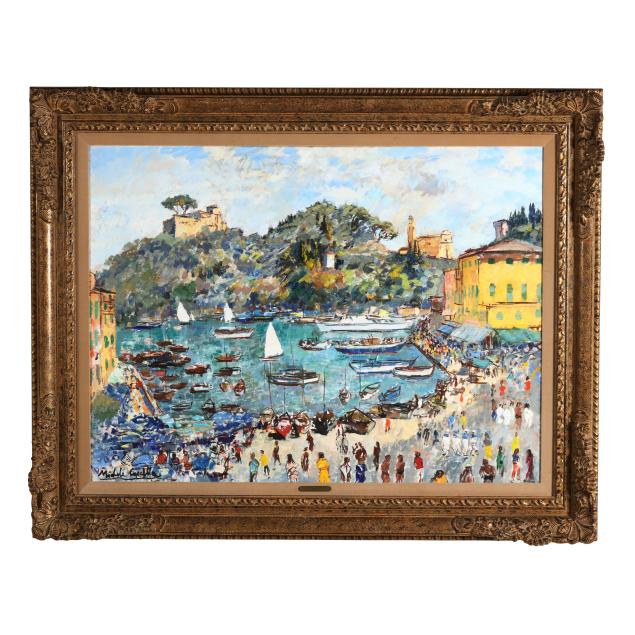michele-cascella-italian-1892-1989-i-portofino-a-dejenuner-i