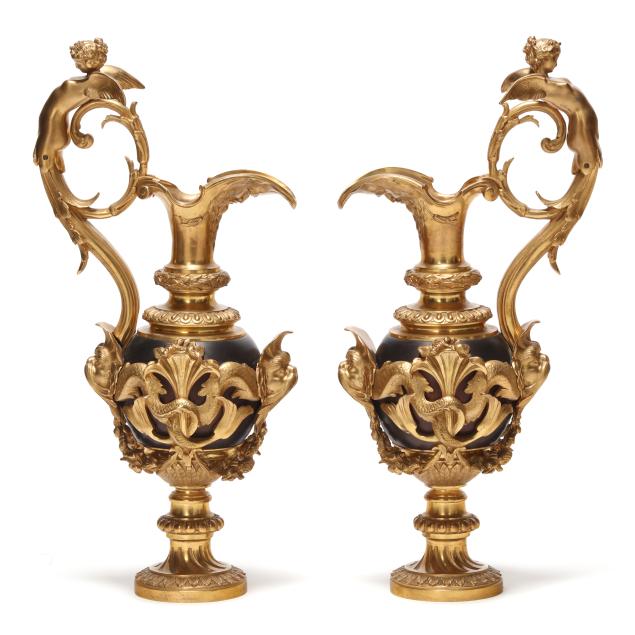 pair-of-large-renaissance-revival-ormolu-and-patinated-bronze-ewers