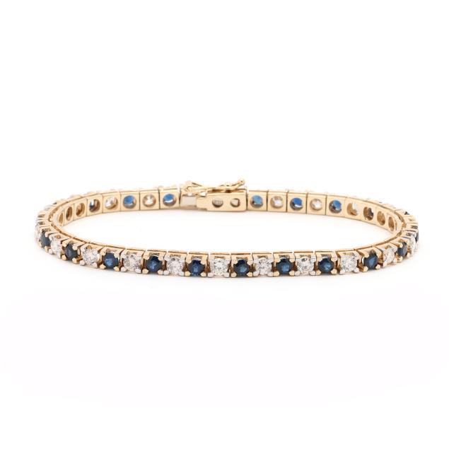 gold-sapphire-and-diamond-line-bracelet-italy