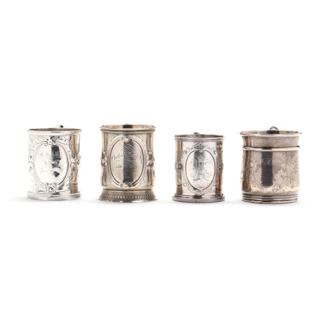 four-sterling-silver-mugs-by-wood-hughes