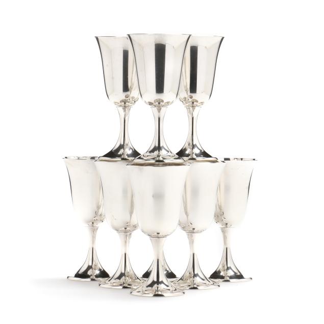 set-of-nine-gorham-sterling-silver-goblets