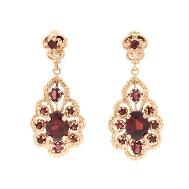 gold-and-garnet-drop-earrings