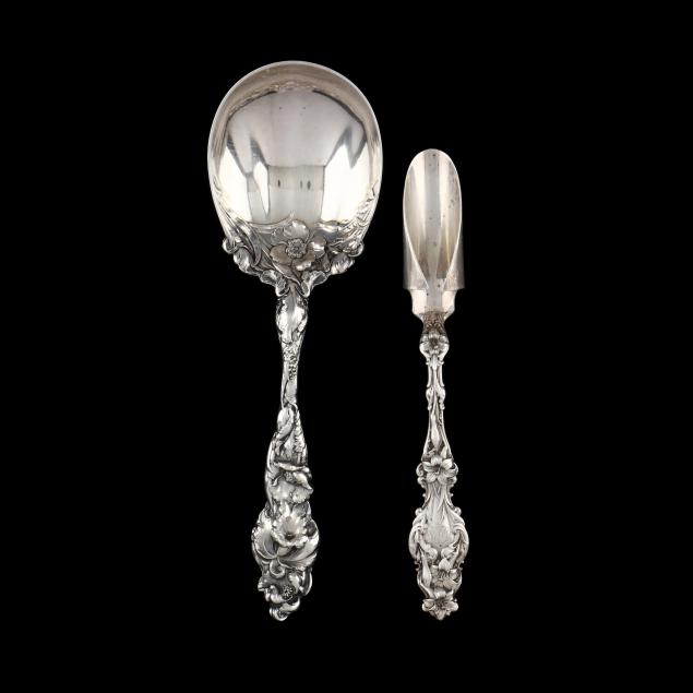 two-art-nouveau-sterling-silver-flatware-servers