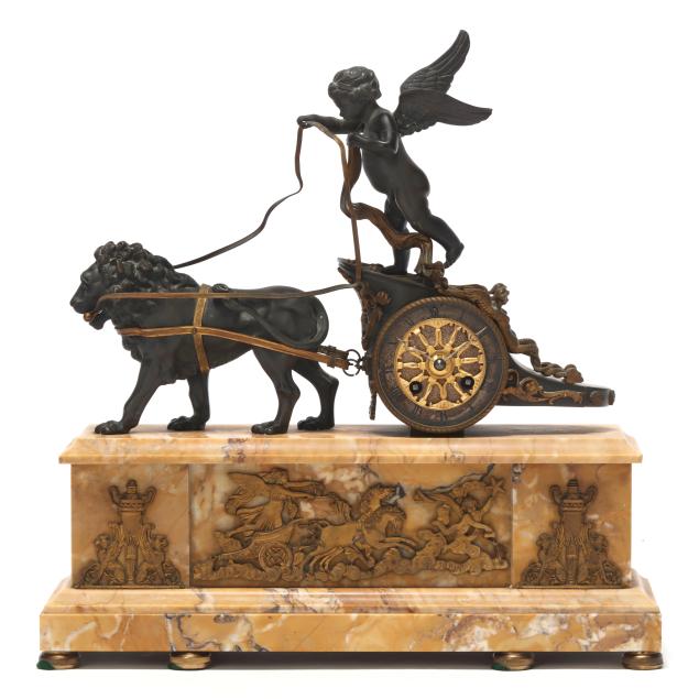 french-neoclassical-style-bronze-and-marble-chariot-mantle-clock