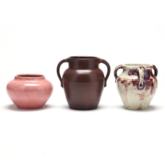 pisgah-forest-pottery-arden-nc-three-pottery-vases