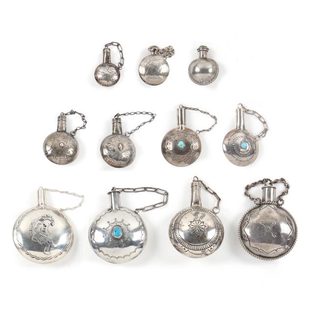 collection-of-eleven-navajo-silver-canteens