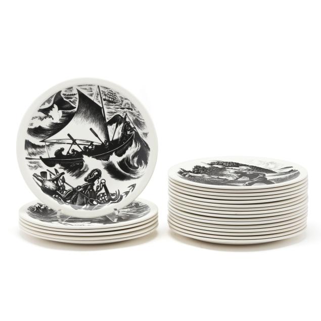 clare-leighton-i-new-england-industries-i-cabinet-plates-for-wedgwood
