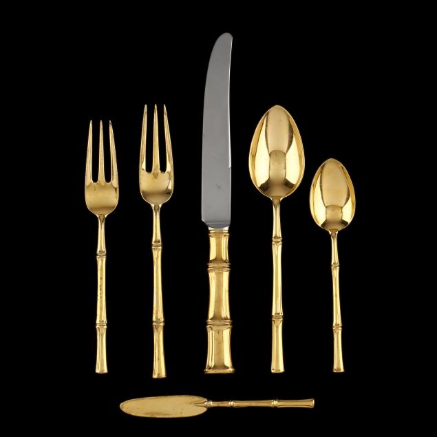 tiffany-co-i-bamboo-i-sterling-silver-gold-vermeil-flatware-service