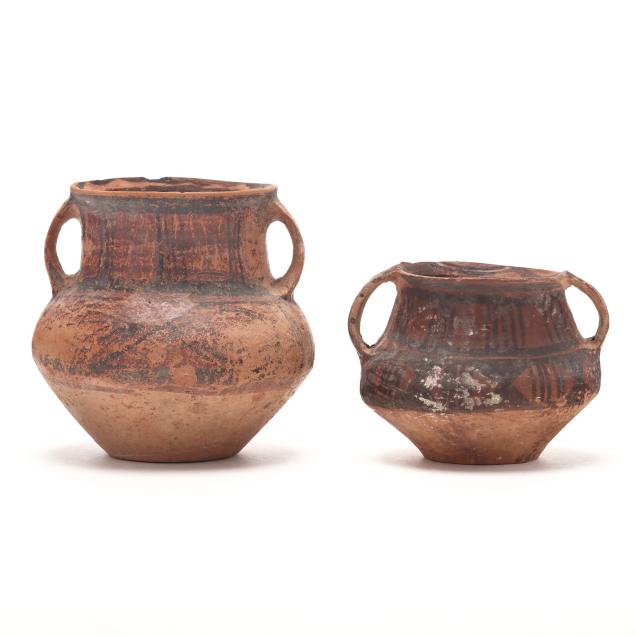 two-chinese-neolithic-style-earthenware-pots