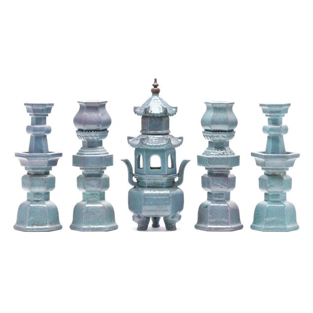 a-five-piece-chinese-porcelain-altar-set