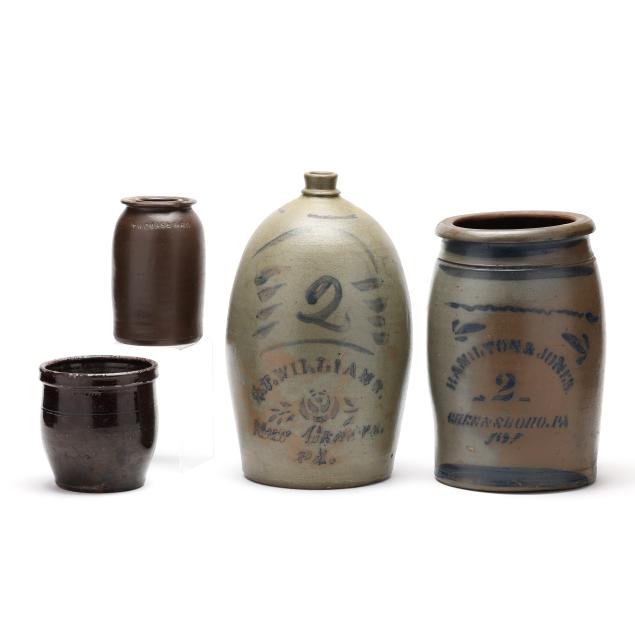 four-pennsylvania-stoneware-vessels